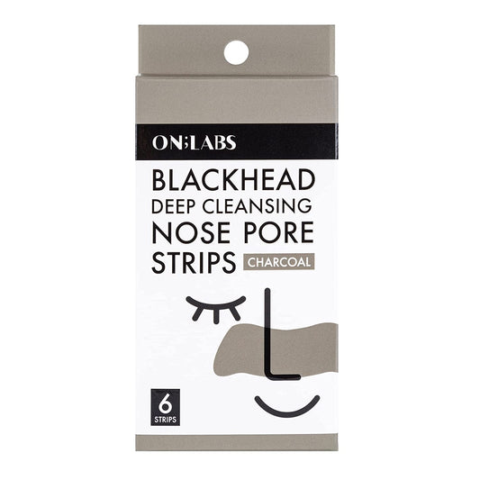 ON; LABS Blackhead Deep Cleansing Nose Pore Strips, Charcoal, 6 Strips